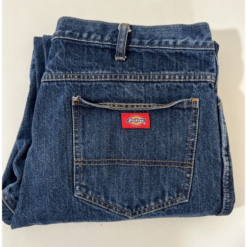 Dickies 5-Pocket Work Jean Regular Fit Straight Leg Medium Wash 36 X32